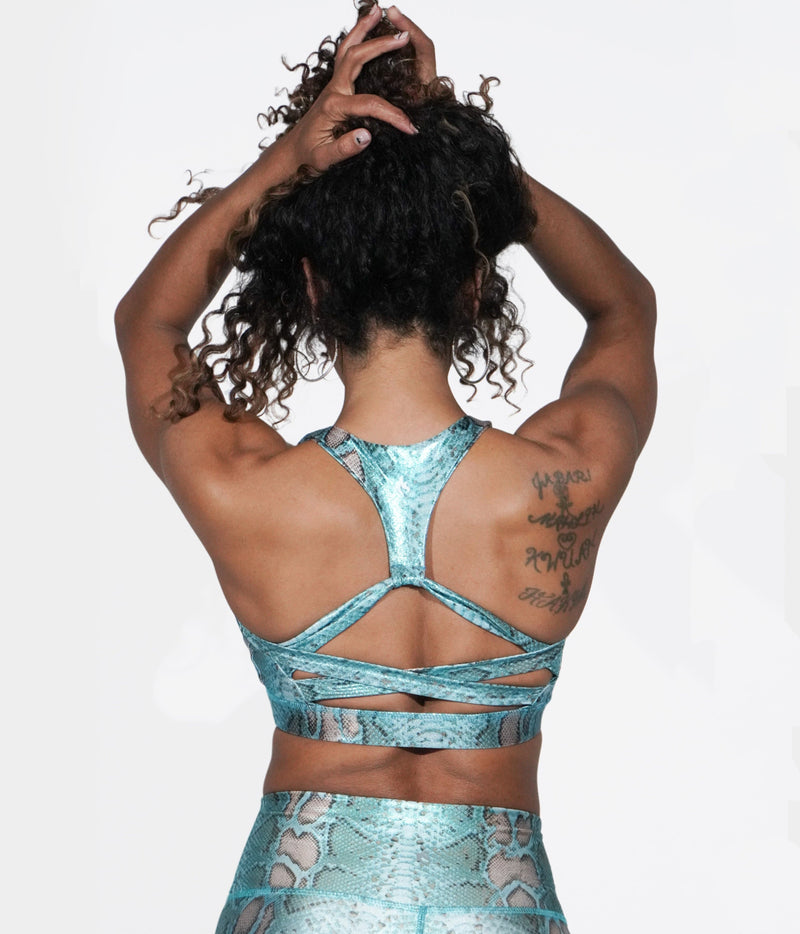 Flexy Metallic Blue Bra - FINAL SALE