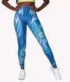 A woman wearing the Electric Zen Legging from NoorFit.